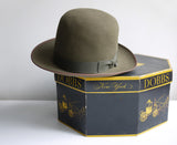 【Dobbs】1950's ドブス・カーキグリーン (61cm) ヴィンテージフェドラハット 帽子
