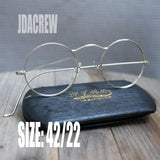 100年前のハンドメイド技術が光る COC 12KGF ホワイトゴールドフレーム ラウンド金張りメガネ ヴィンテージ