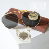 1950年代 アメリカンオプティカル SUNVOUGES グレー クリップオンサングラス USA製 サイズ50 ヴィンテージアイウェア