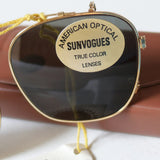 1950年代 アメリカンオプティカル SUNVOUGES グレー クリップオンサングラス USA製 サイズ50 ヴィンテージアイウェア