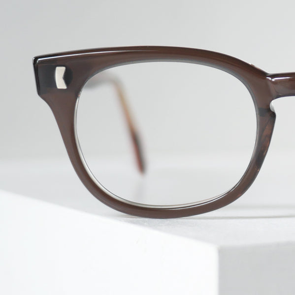 1960-70年代ヴィンテージメガネ Liberty 9PAR 48/22 ブラウンスモーク ホーンリムウェリントン型デッドストック アメリカ製