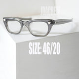 1960年代アメリカ製 ウェリントン型メガネ スモークグレー ヴィンテージフレーム デッドストック