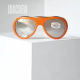 Paris-Sol vintage aviator ski sunglasses made in France orange tricolor 1970s