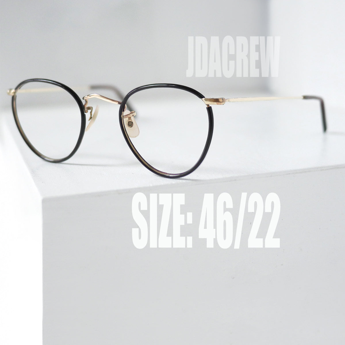 ALGHA 20 アルガワークス ヴィンテージ メガネ ケース付き M99 Vintage 1970's Algha Works Panto Round Eyeglasses [45-23