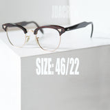 ヴィンテージ メガネ アメリカンオプティカル インフルエンシャル ブラウン ブロー型 マルコムX愛用モデル MADE IN USA