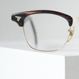 American Optical サーモント 42/22。ローズウッドの12KGFコンビフレーム。1950〜1960年代製、マルコムX愛用モデルのヴィンテージメガネ。デッドストック品