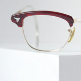 American Optical Sirmont 1950年代 ヴィンテージ眼鏡 アンバーカラー 12KGFブローフレーム