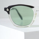 1960年代ヴィンテージメガネ American Optical Z87 セーフティーグラス ブラックフレーム カロバーグリーンレンズ 48/20 USA製