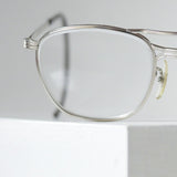 1960〜70年代 American Optical ヴィンテージ セーフティーメタル眼鏡 クロームシルバー 48/24 デッドストック USA製