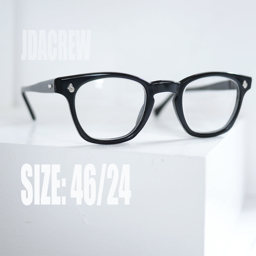 ❤️ 日本製 ACETATE メガネ フレーム FDR ビンテージ 黒色 人気美品 american-optical-vintage-