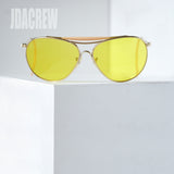 American Optical HAZEMASTER vintage aviator sunglasses yellow lens 1970s made in USA