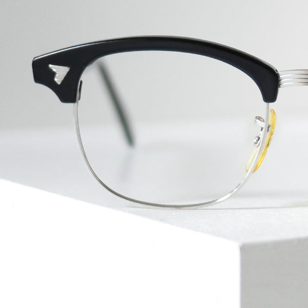 【American Optical】アメリカンオプティカル 12KGF サーモント・ブラック 48/20 ヴィンテージ