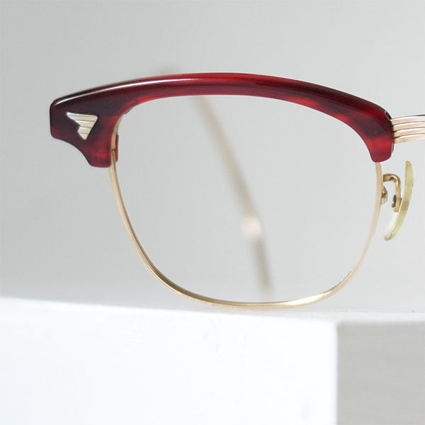 【American Optical】アメリカンオプティカル 12KGF サーモント・アンバー 46/22 ヴィンテージ