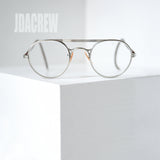 Bausch & Lomb ヴィンテージ セーフティーゴーグル 44/22。シルバーメタルのラウンドフレーム、1950〜60年代製のデッドストック。