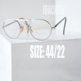 Bausch & Lomb ヴィンテージ セーフティーゴーグル 44/22。シルバーメタルのラウンドフレーム、1950〜60年代製のデッドストック。