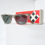 ボシュロム製 Z87 セーフティーグラス 48/22。960年代ヴィンテージホーンリム眼鏡。デッドストック・アメリカ製