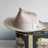 Berkeley Hat Works 1940s カスタムメイド ベージュ ヴィンテージフェドラハット