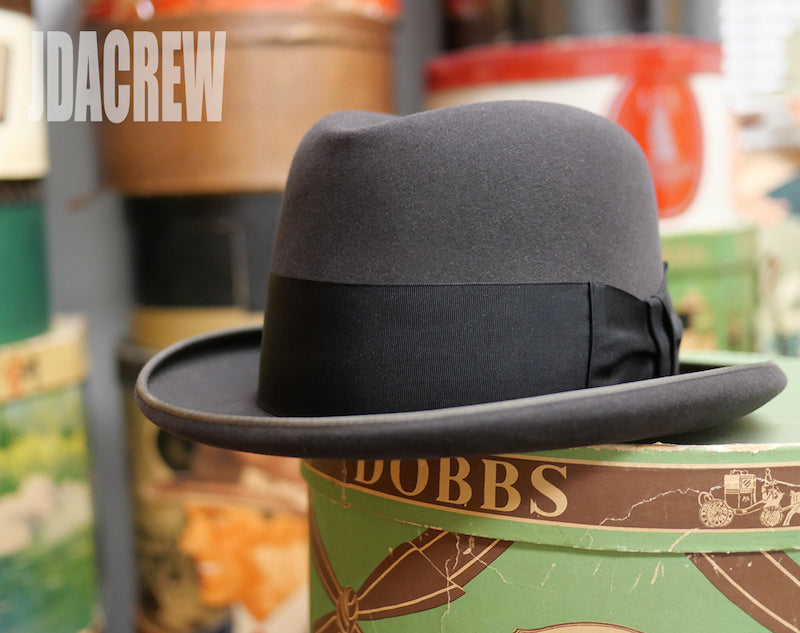 1960年代】DOBBS TWENTY ヴィンテージホンブルグハット グレー 7