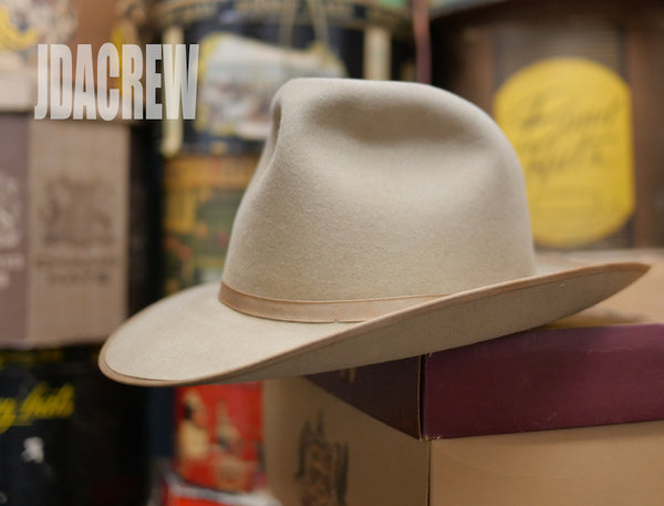 1960年代ヴィンテージ DOBBS ウェストワード ベージュ フェドラハット オープンロードスタイル USA製 サイズ7 1/4