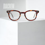 ジョニーデップ愛用 Liberty キーホール ホーンリムウェリントン アンバー 46/24 ヴィンテージメガネ デッドストック アメリカ製 正面