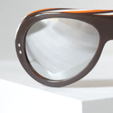 Paris-Sol 1970年代製 スキーサングラス アビエーター ブラウントリコロール ヴィンテージサングラス 