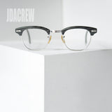 1960-70年代ヴィンテージ Shuron Ronsir 12KGF ブラックブライアー ブローフレーム眼鏡の正面全体像