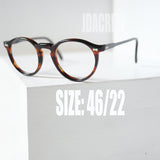 MAY OPTICAL フルヴュー No.072 アンバーカラーのヴィンテージP3ボストン眼鏡。1960年代のデッドストック品。