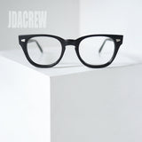 Pathway ホーンリム型ヴィンテージ眼鏡。ブラックカラーの50/22フレーム、1960年代製デッドストック。アメリカ製ウェリントンスタイル