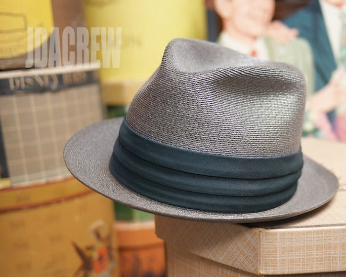 超特価セール開催！！ レジストル】1950's REGISTOL・ストローハット グレー 58.8cm 帽子