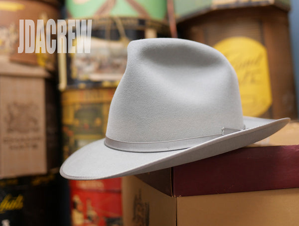 1960年代 ヴィンテージ Royal Stetson オープンロード フェドラハット ジョニーデップ着用モデル ライトグレー 7 1/4 アメリカ製