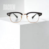 SRO DONNELLY 48/22 ウォルナッツカラーのブロー型眼鏡。12KGF金張り仕様、1950〜60年代製のデッドストックヴィンテージフレーム。