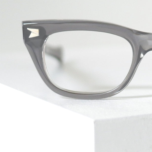 1960年代アメリカ製 ウェリントン型メガネ スモークグレー ヴィンテージフレーム デッドストック