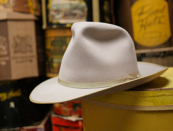1950年代 ステットソン Royal Deluxe オープンロード ジョニーデップ愛用 ヴィンテージフェドラハット ベージュ 58cm