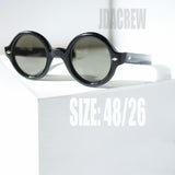 デイビット・ホックニー愛用 TEGE ヴィンテージ眼鏡 フランス製 1950年代 極太ラウンド 黒フレーム グレーレンズ