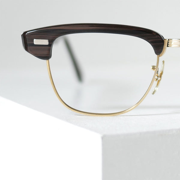 【US Optical】12KGF アップタウン・ブラウンウッド 44/20 ヴィンテージ