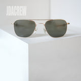 1960年代製アメリカンオプティカル（AO）FG-58 パイロットサングラス 12KGF金張りモデルの正面