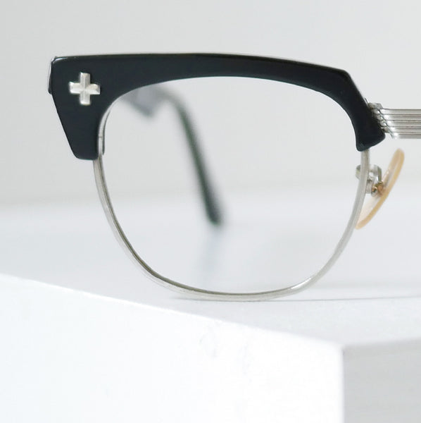 1960年代製のBausch & Lomb製ヴィンテージZ87セーフティーグラス（ブラック・デッドストック・アメリカ製）