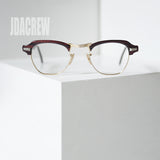 モダンで美しいシェイプのボシュロム ボルリム 金張りフレーム レッドウッド ヴィンテージメガネ 正面