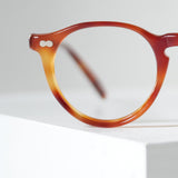 1960年代ヴィンテージ MAY OPTICAL フルヴュー P3型 ボストンメガネ ハニーアンバー 44/22 USA製 デッドストック