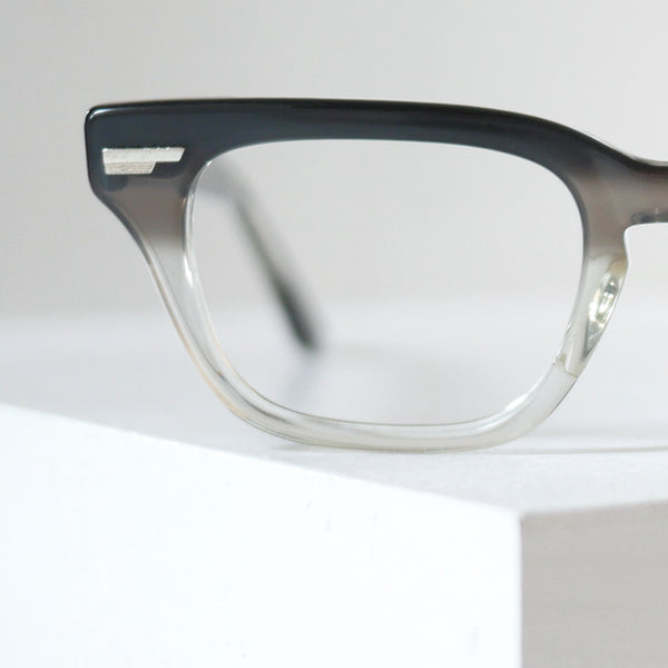 1960年代シュロン製ヴィンテージメガネ shuron mitch ホーンリム黒縁眼鏡