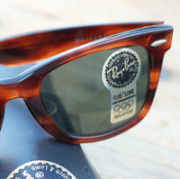 Bausch & Lomb B&L ray ban Vintage wayfarer amber sunglasses