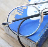 Bausch & Lomb B&L Vintage eyeglasses metal silver goggle
