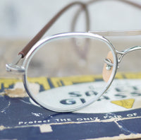 Bausch & Lomb B&L Vintage eyeglasses sliver metal sunglasses
