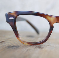 【ボシュロム】B&L 707・フレンチアンバー 46/22  ホーンリム ヴィンテージメガネ 
