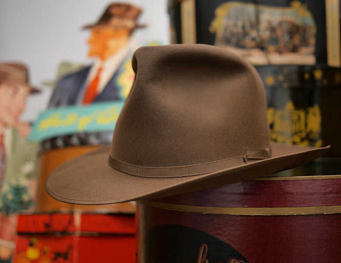 D*O様 Borsalino ボルサリーノ　アレックス　茶 ボルサリーノ】1950's Borsalino アレックス・ブラウン (59.3cm