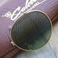 Vintage American Optical clip on green Sunglasses