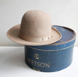【ロイヤルステットソン ・デラックス】1940's STETSON フラッグシップ・ベージュ ヴィンテージフェドラハット 帽子 whippet ジョニーデップ
