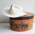 【STETSON】1950's ステットソン 3X ウェスタン・クリーム ヴィンテージウエスタンハット 帽子 フェドラ ビーバー 専門店
