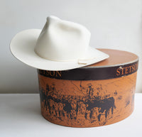 【STETSON】1950's ステットソン 3X ウェスタン・クリーム ヴィンテージウエスタンハット 帽子 フェドラ ビーバー 専門店