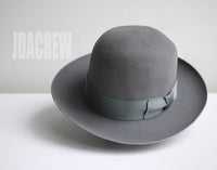 【Borsalino】1950's ボルサリーノ TRIONFO・ グレー ヴィンテージフェドラハット 帽子